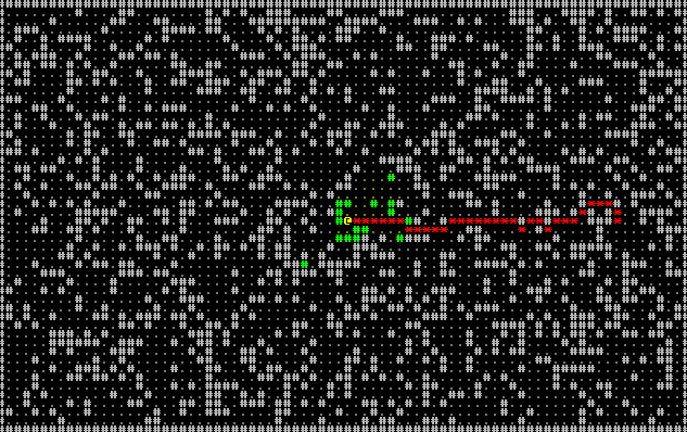 Minimal pathfinding and FoV example