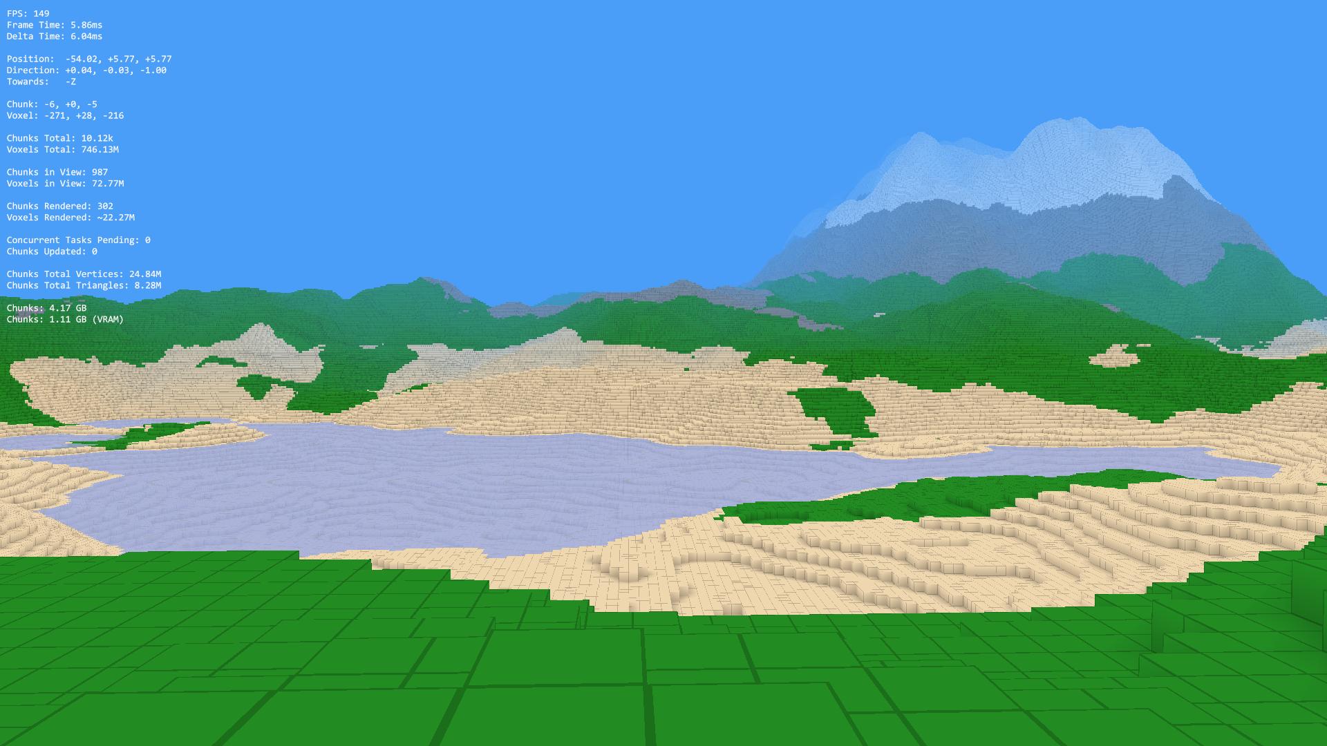 screenshot of the WIP terrain generation