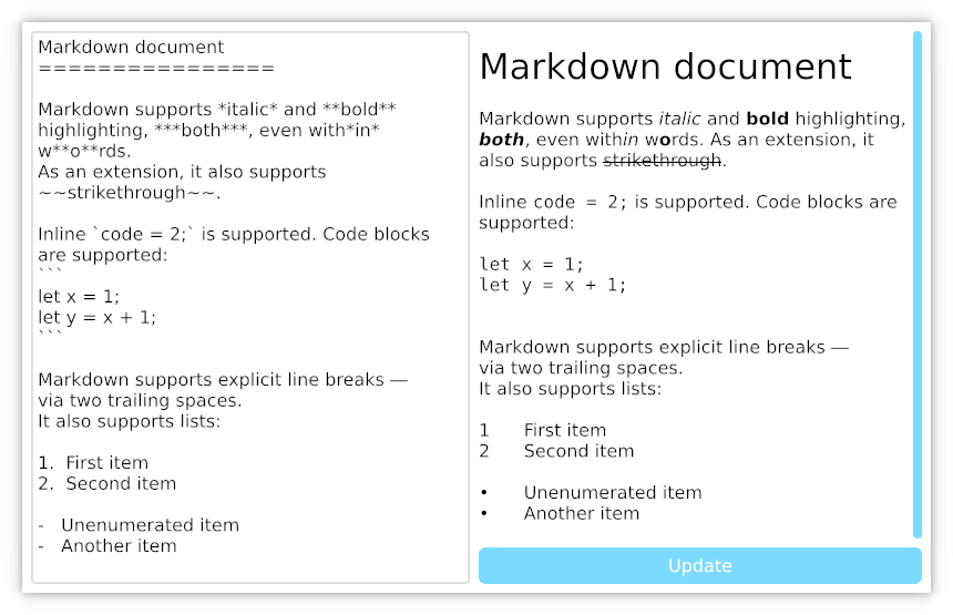 KAS markdown