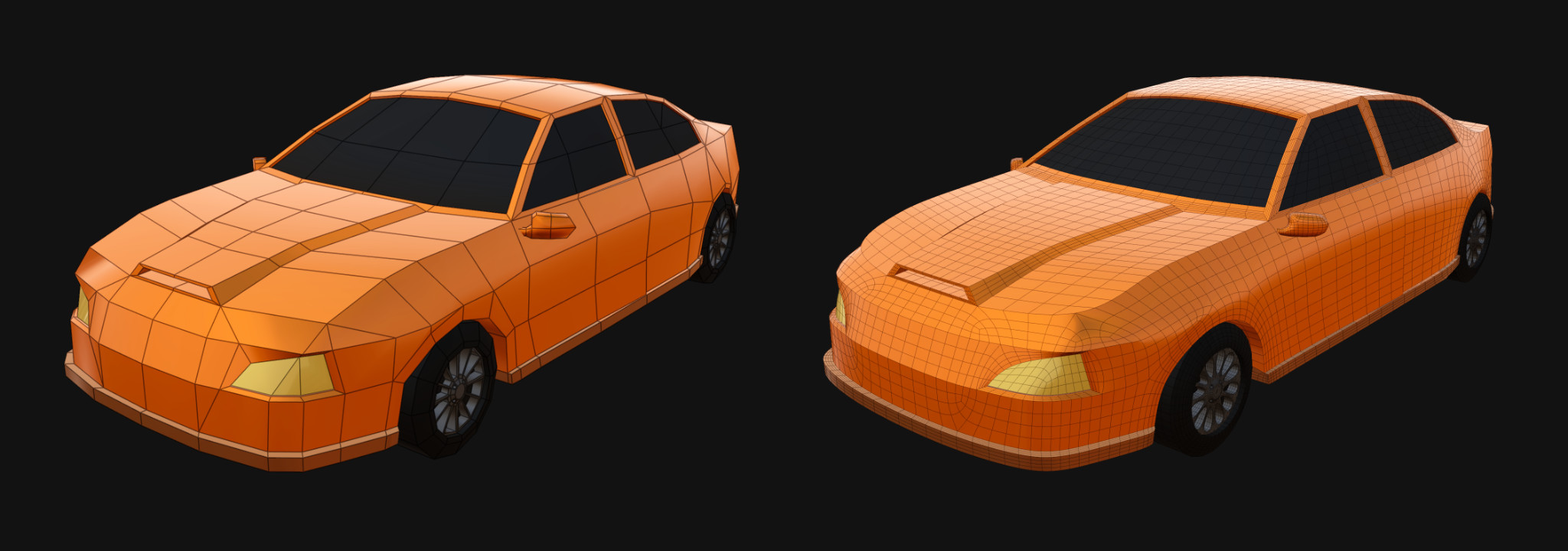 Low poly car model