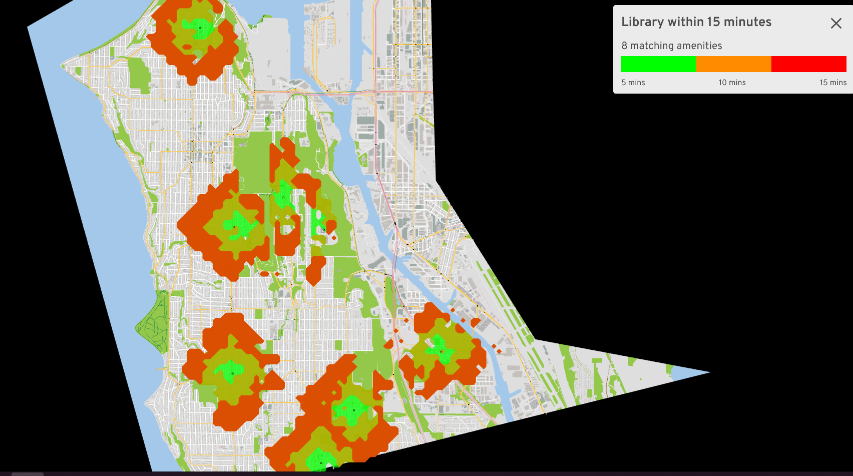 Most of West Seattle has poor access to public libraries