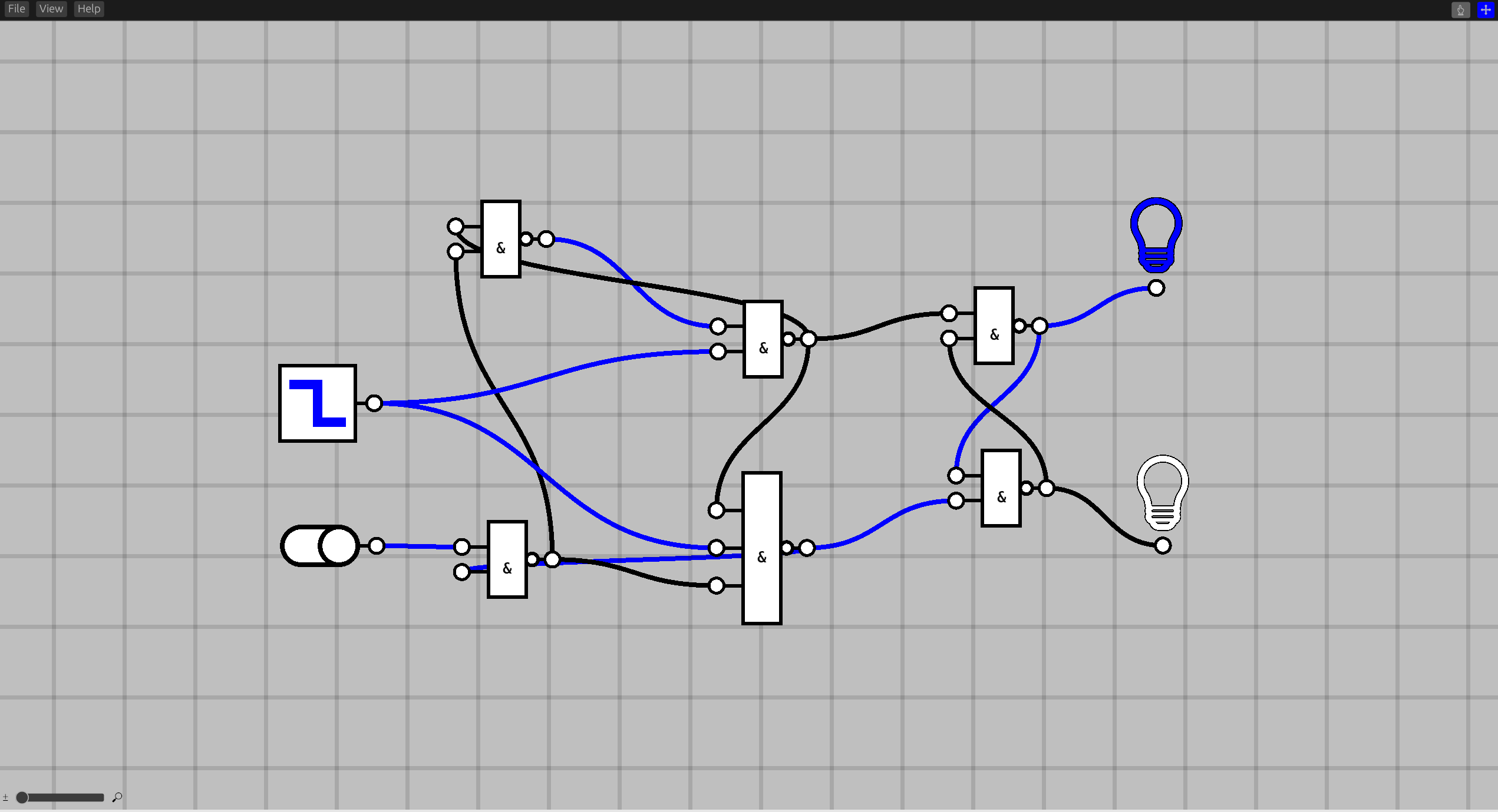 Demo that shows a simple circuit